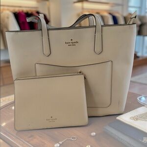 Kate Spade Elegant Cream Tote - The Staci bag
